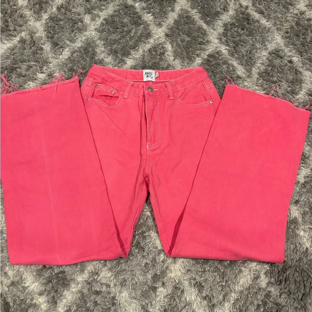 Women's Princess Polly Pink Wide Leg Jeans - Size 4 NWOT - Picture 4 of 9